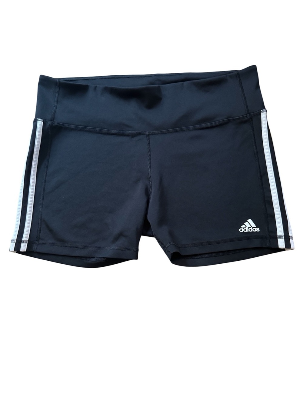 Women's Adidas Climalite 3-Stripe Training Shorts Tight Black EC1751 XL
